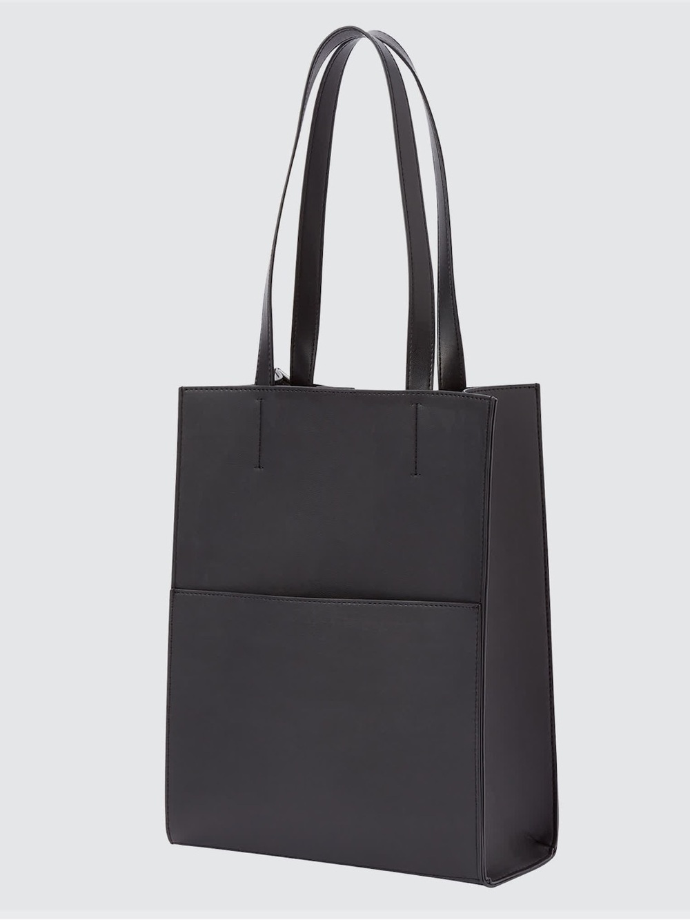 Uniqlo Square Faux Leather Tote Bag- black Great Condition!